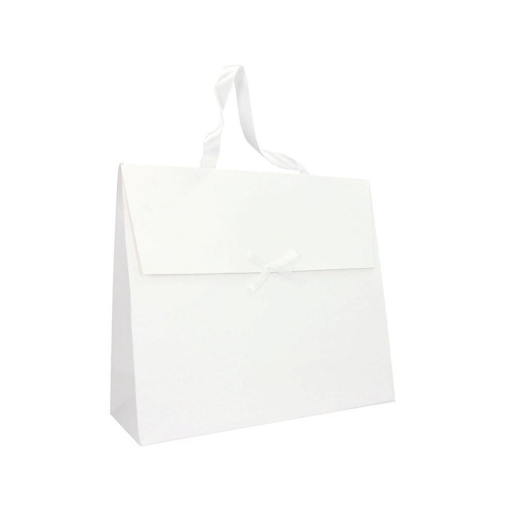 GIFT BAG WHITE 16X8X14CM B10